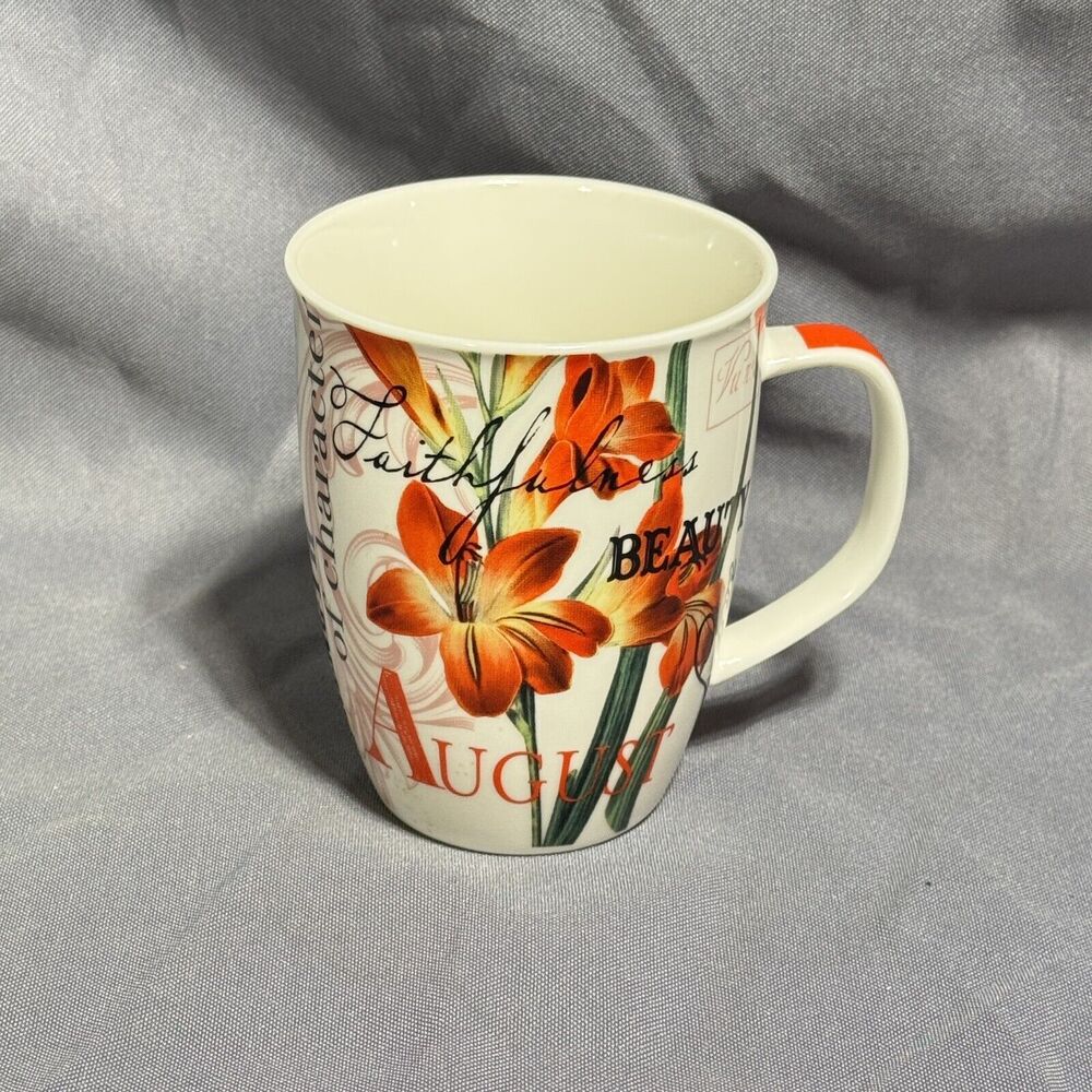 August Birthday Flower Of The Month by Gift Craft Coffee Tea Mug Gladiolus